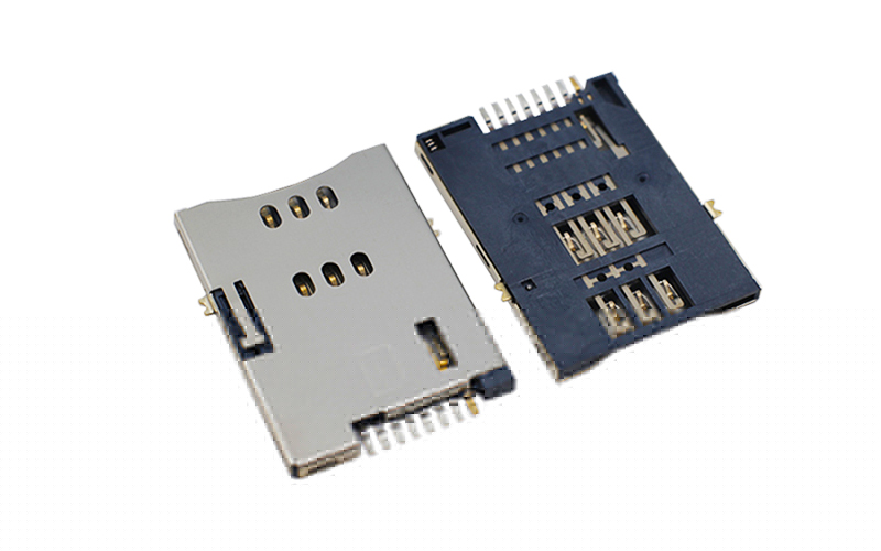 102011232-SIM push卡座 H1.8(8.65間距)手機電腦卡槽